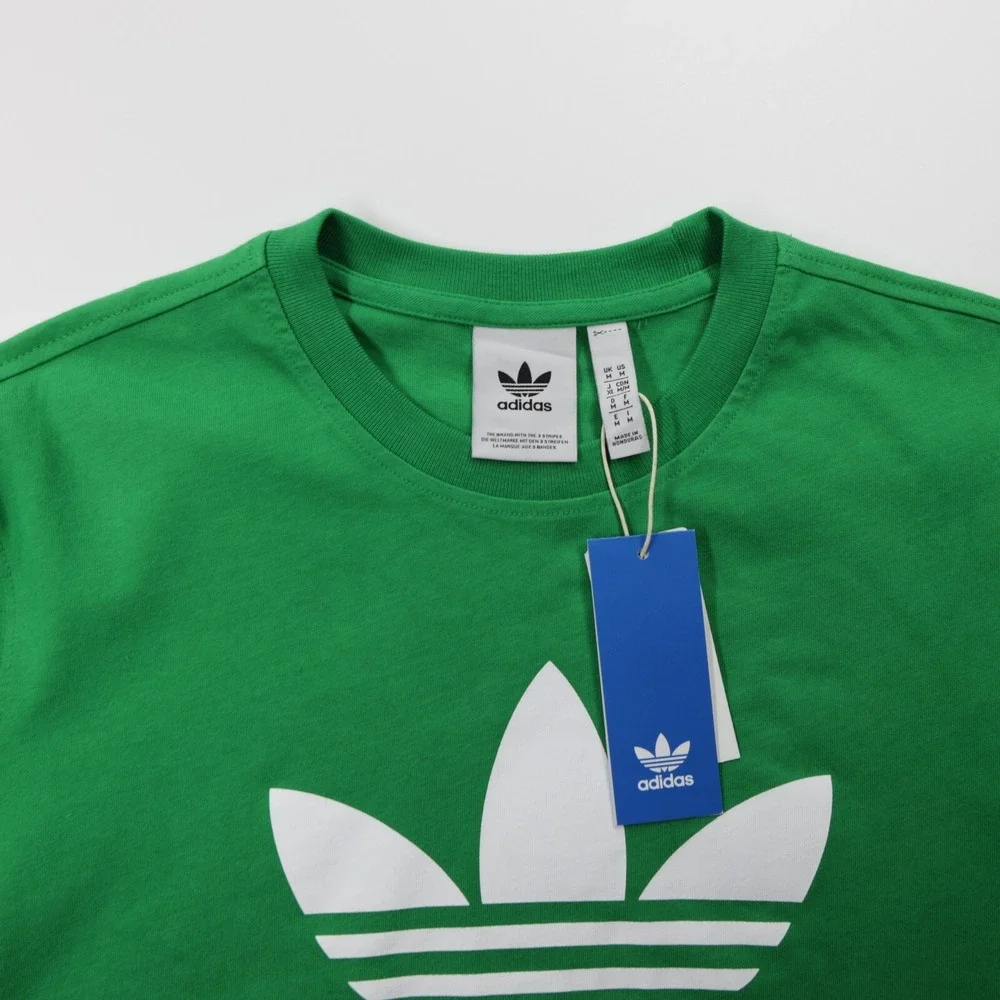 Adidas Originals Men's‎ Crew Neck Short Sleeve Adicolor Trefoil Tee Green Size M - Picture 7 of 8